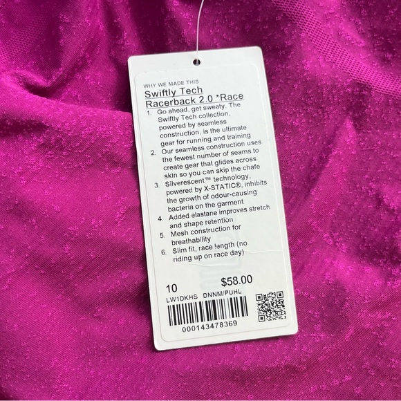 Lululemon Swiftly Tech Racerback Tank 2.0 *Race Length Magenta/Purple Hi… - Picture 9 of 10